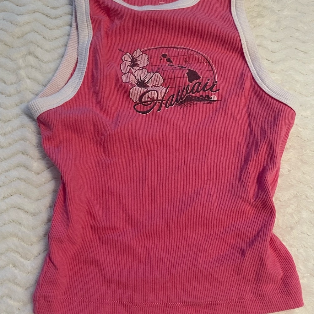 hawaii hot pink tank top